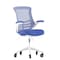 Flash Furniture Blue Mesh Mid-Back Task Chair with Roller Wheels BL-X-5M-WH-BLUE-RLB-GG - alternate 8